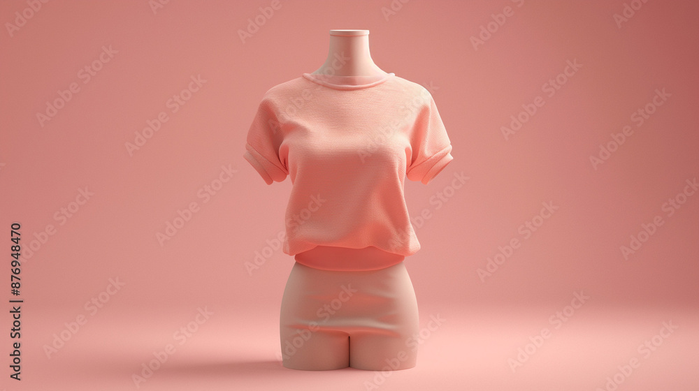 Wall mural White Mannequin With Pink Shirt