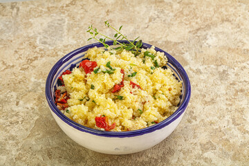 Vegetarian uisine - couscous with vegetables