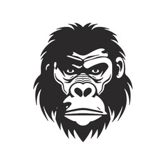 vector gorilla silhouette
