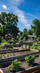 Growing Together: Community Garden Fostering Economic Development with Local Economy Symbols
