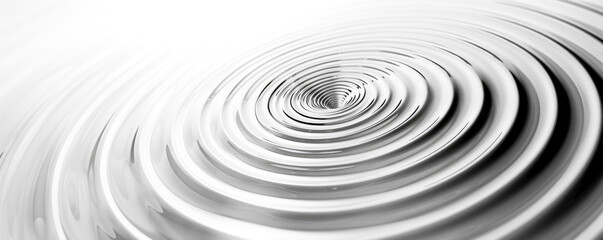 minimalistic digital background with thin concentric circles in shades of gray and silver on a white background. Concentric circles create a sense of depth and perspective,