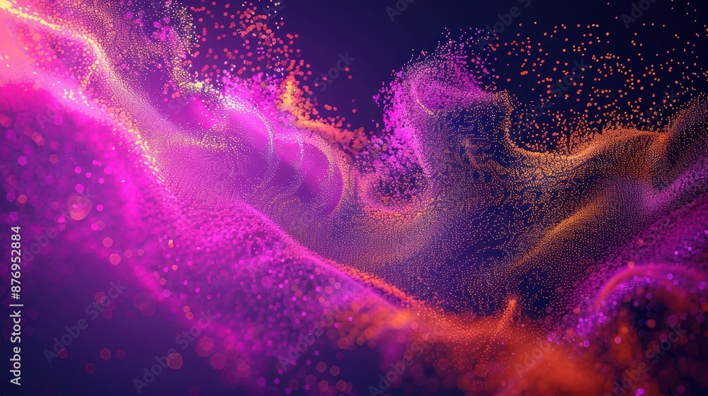 Aufkleber a mesmerizing image of swirling nebula waves with glimmers of mysterious light, creating a sense of 