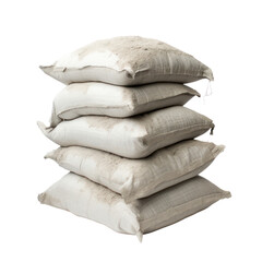 Pile of cement isolate on transparent png.
