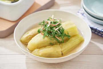 茄子の翡翠煮
