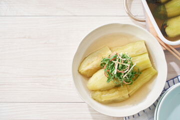 茄子の翡翠煮