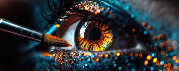 Creating digital art on a canvas of pixels, blending traditional painting techniques with digital tools