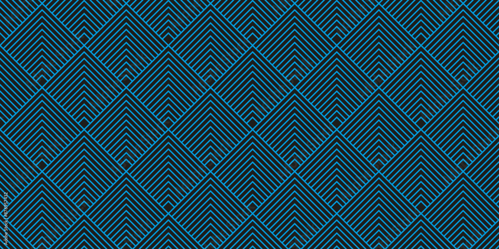 Poster pattern with blue and white stripes overlap pattern. minimal abstract wave square background. blue l