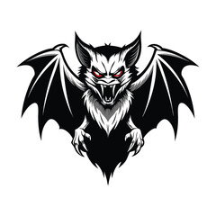 Halloween Bat Silhouette Vector illustration