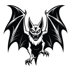 Halloween Bat Silhouette Vector illustration