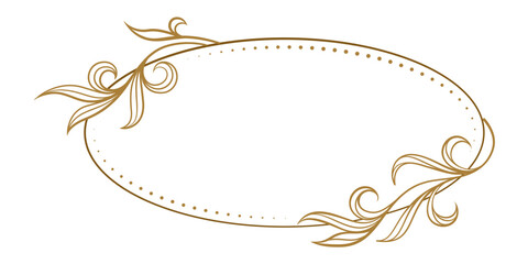 Beautiful vector ornate oval frame with floral designs, perfect for invitations and cards for any occasion