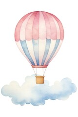Naklejka premium Hot air balloon aircraft vehicle cartoon.