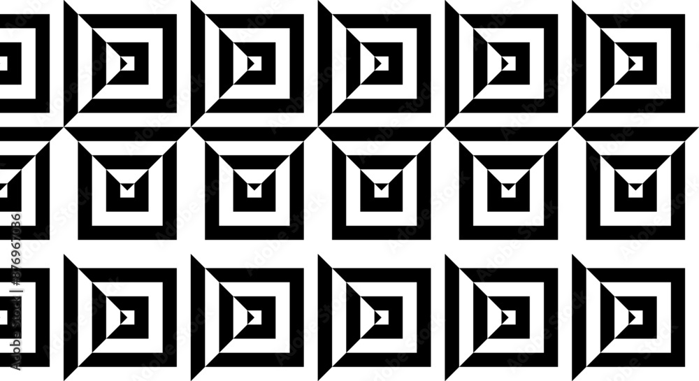 Aufkleber Op art seamless pattern vector design template with black white diagonal inclined lines. Stylish geometric print in y2k style, striped linear texture for textile, fabric, wrapping paper, wallpaper