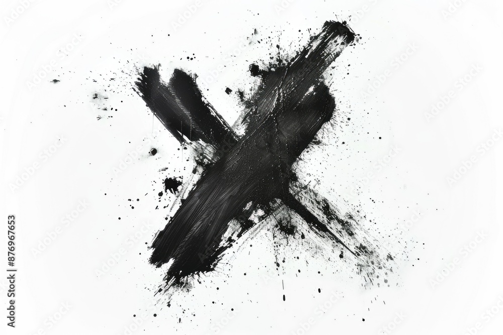 Poster a simple yet striking image of a cross made from painted lines