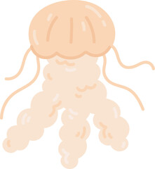 Cute cartoon jellyfish illustration