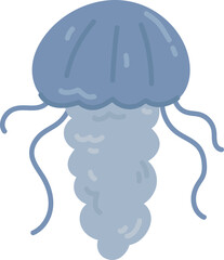 Cute cartoon jellyfish illustration
