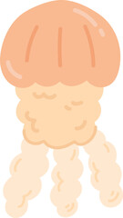 Cute cartoon jellyfish illustration