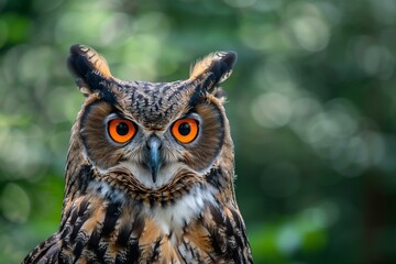 Obraz premium Close-up portrait of a Eurasian Eagle-Owl