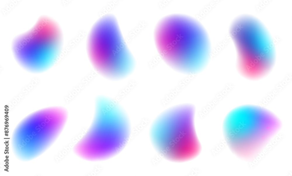 Poster Ethereal forms in blue and purple hues dance across the canvas, resembling celestial flames frozen in time, creating a mesmerizing and otherworldly visual experience.
