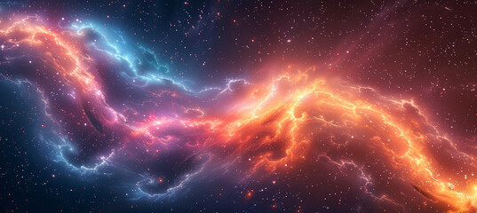 Obraz premium Vibrant Galactic Swirl Illustration