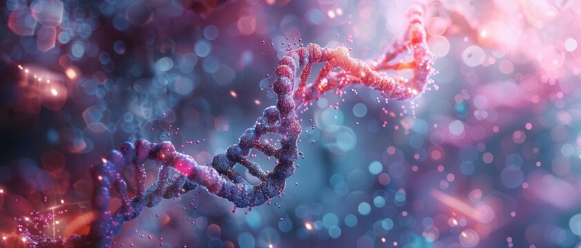 molecular biology studies revealing DNA structures, genetic research