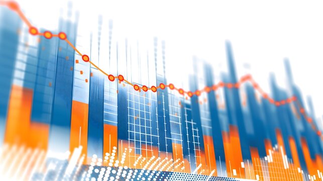 Dynamic data background, analysis data, data waves, data columns, data increase, business data visuals, PowerPoint slides, professional data-centric background , presentation background. 