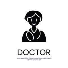 doctor solid icon vector design good for web or mobile app