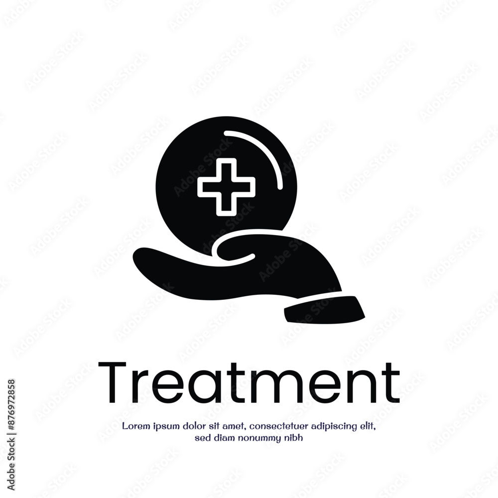 Poster treatment solid icon vector design good for web or mobile app