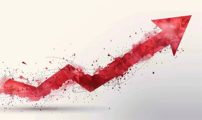 Red blood splatter with arrows on a White Background