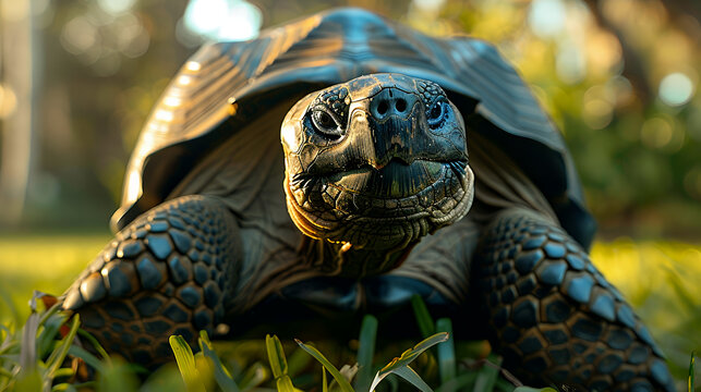 turtle head face close up