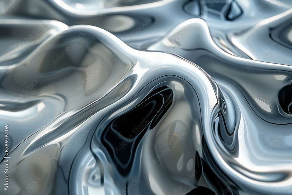Poster abstract forms that appear to be in constant motion, creating a sense of visual dynamism and excitem