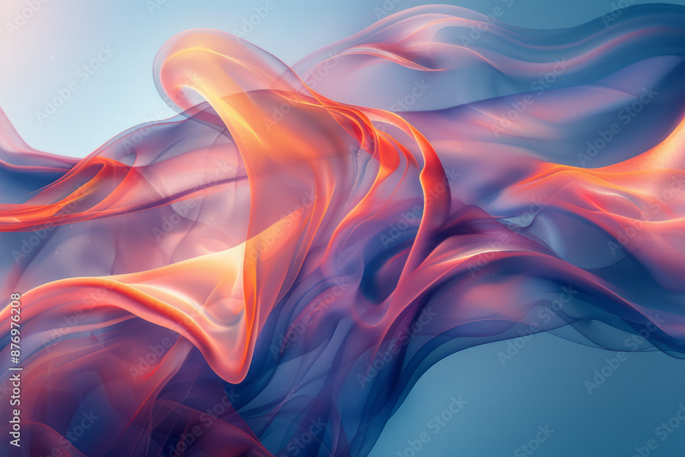 Poster abstract forms that appear to be in constant motion, creating a sense of visual dynamism and excitem