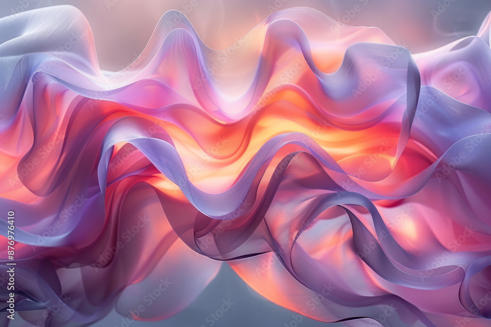 Poster abstract shapes that appear to be vibrating and moving, creating a sense of visual dynamism,
