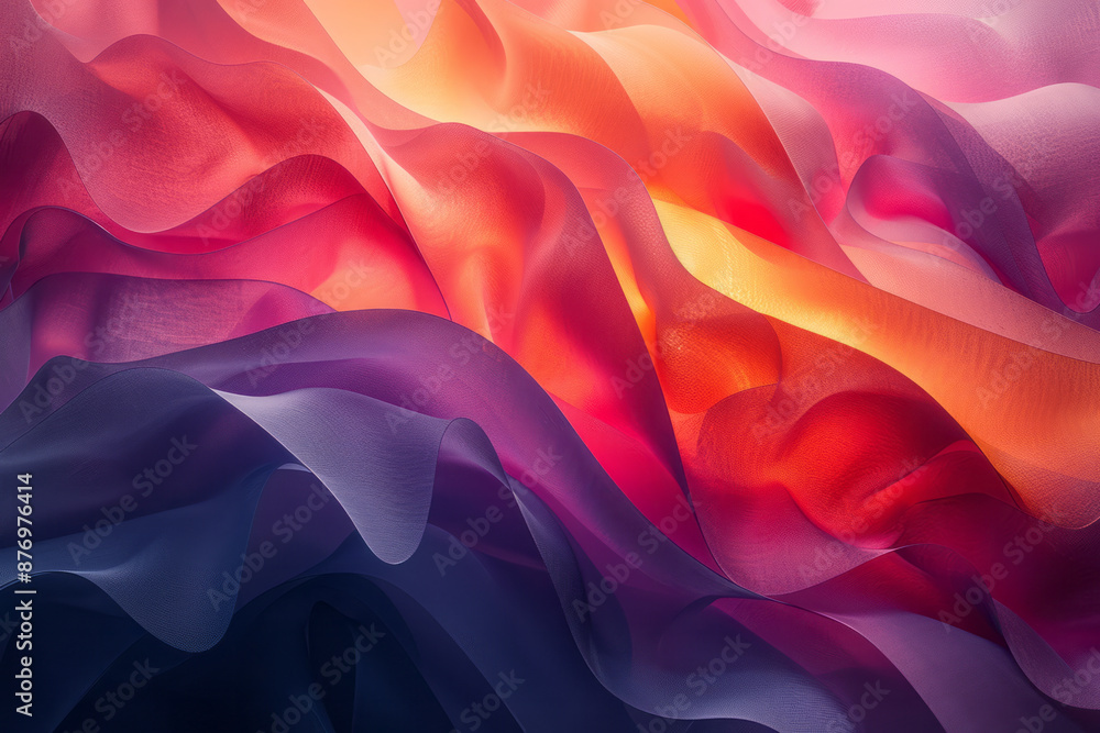 Poster a dynamic and vibrant abstract composition with shapes that seem to be in motion, perfect for attrac