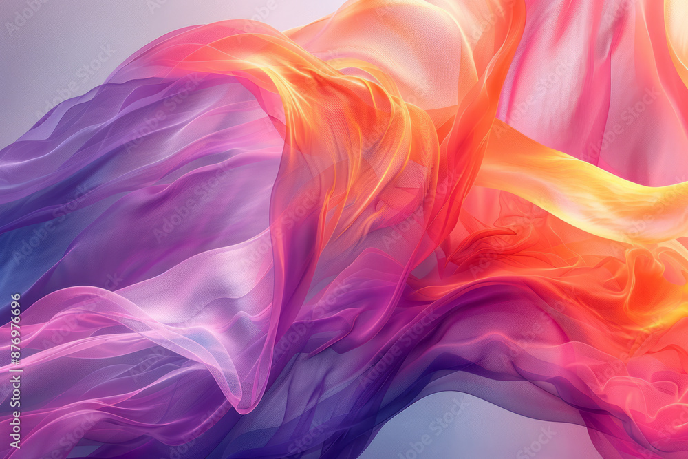 Poster a dynamic abstract design with vibrant shapes that give the illusion of motion and vibration,