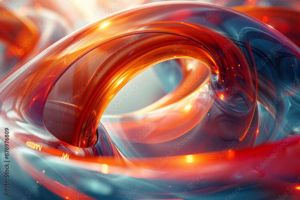 Poster vibrant abstract forms in motion, creating a visually dynamic and attention-grabbing design,