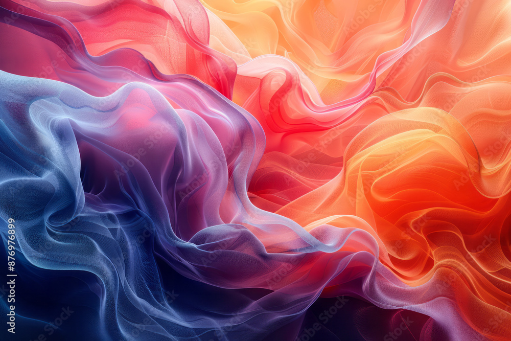 Poster a high-energy abstract composition with dynamic shapes that seem to be in motion, creating a visuall