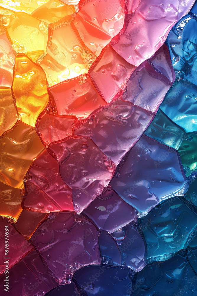 Aufkleber pearlescent seamless background with a rainbow palette and smooth aurora borealis transitions,