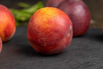 ripe and sweet nectarine fruit on the table