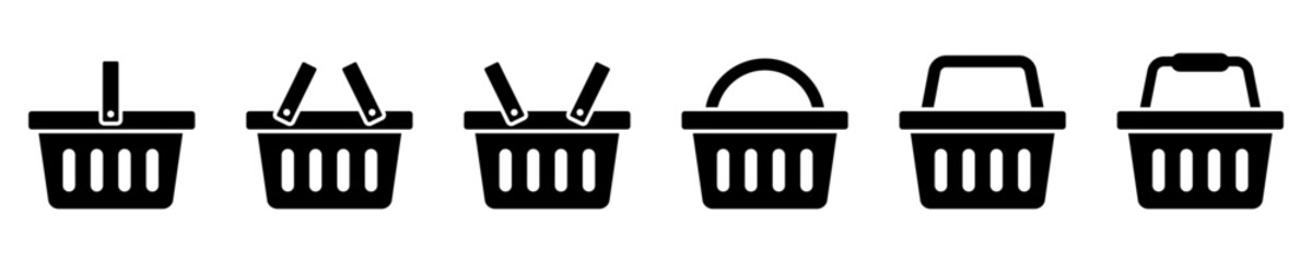Shopping basket icon - vector illustration