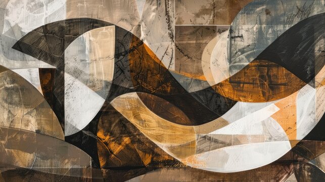 Earthy tones in abstract sophistication