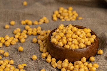 wet chickpeas porridge during cooking