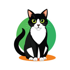 Halloween Cat Silhouette Vector illustration