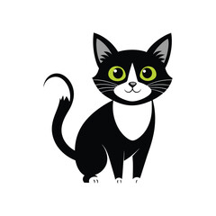 Halloween Cat Silhouette Vector illustration