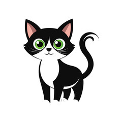 Halloween Cat Silhouette Vector illustration