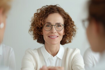 Fototapeta premium Effective leadership and connection, CEO motivating team, strong emotional bonds, professional business setting