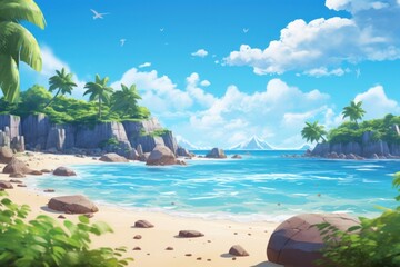 Land landscape outdoors cartoon.