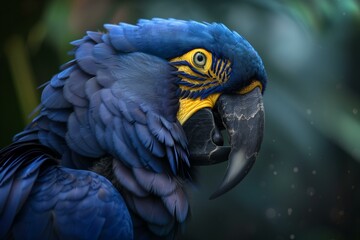Portrait of a hyacinth macaw 1