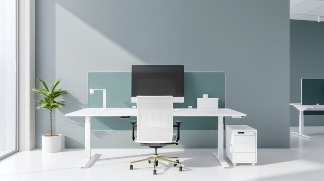 High-efficiency office setup, showcasing optimized productivity tools, streamlined workspace for maximum performance and effectiveness