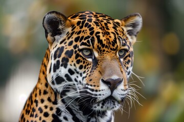 Naklejka premium Portrait photograph of a jaguar 1