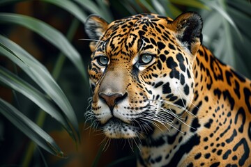Obraz premium Portrait photograph of a jaguar 2